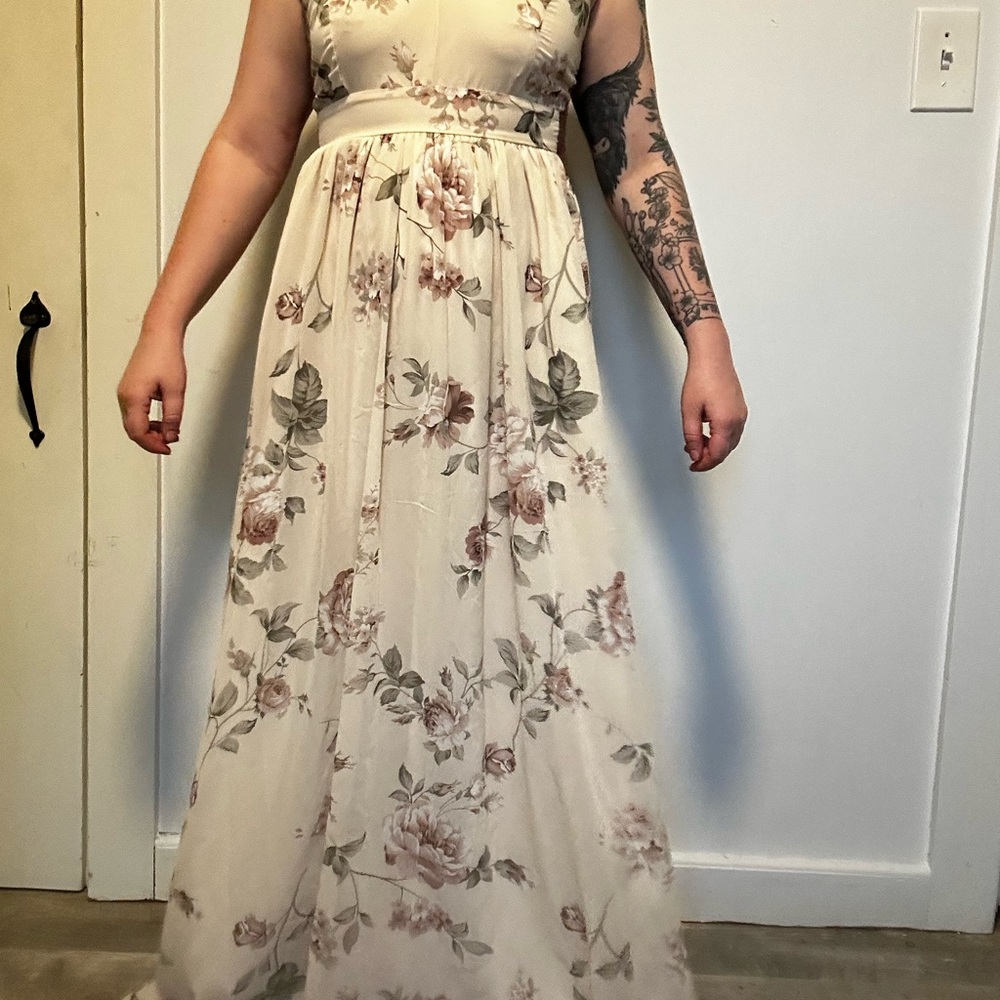 Lovely Day Cream Sleeveless Maxi Sundress